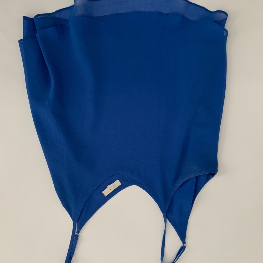 Blue Flowy Tank Top